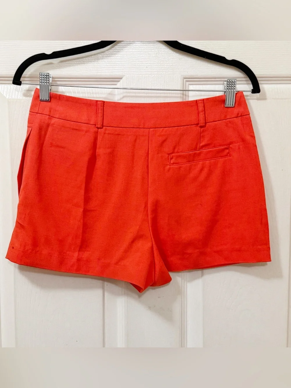 New Forever 21 Bright Orange High-Waist Tailored Shorts